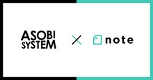 アソビシステムとnoteのロゴ。