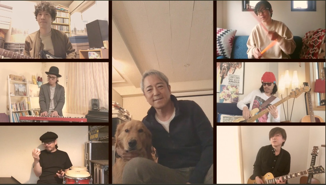 佐野元春＆THE COYOTE BAND「この道」レコーディングの様子。
