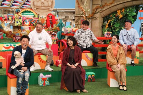 上段左から時計回りにサンドウィッチマン、くっきー！（野性爆弾）、堀田真由、片平なぎさ、坂上忍。(c)フジテレビ
