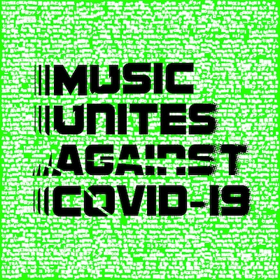 「MUSIC UNITES AGAINST COVID-19」ロゴ