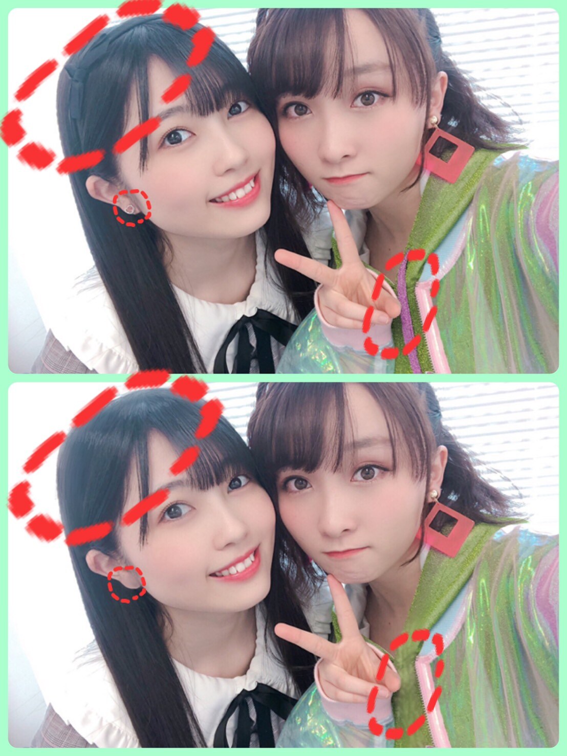 高瀬くるみの間違い探し画像。