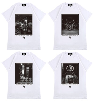 左上から時計回りに新宿LOFT、新宿Live Freak、下北沢CLUB251、音処 手刀のデザイン。