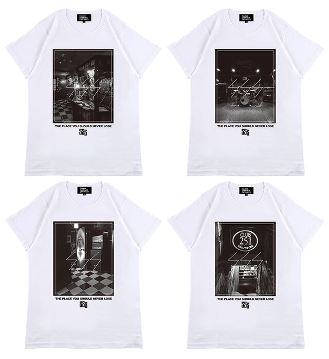 左上から時計回りに新宿LOFT、新宿Live Freak、下北沢CLUB251、音処 手刀のデザイン。