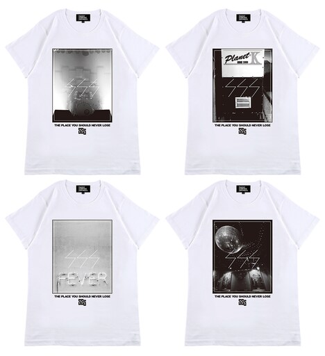 左上から時計回りに下北沢MOSAiC、Planet K、REDSHOES、新代田FEVERのデザイン。