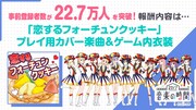「22/7 音楽の時間」事前登録者数22.7万人突破記念の報酬告知画像。