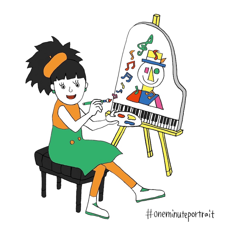 上原ひろみ「One Minute Portrait」イラスト(c)tomoko shima