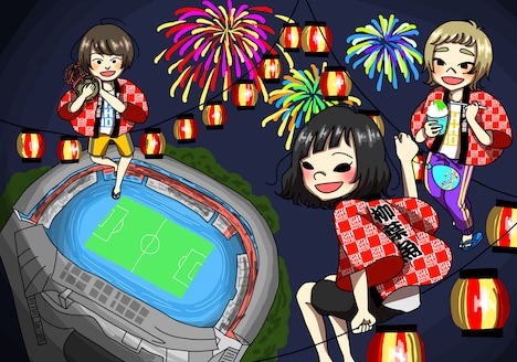 SHISHAMO「SHISHAMO NO 夏MATSURI!!! ~おまたせ川崎2020~」イラストビジュアル