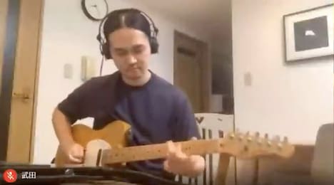 「LITE×FEVER“Stay Home Session”」より武田信幸（G）。