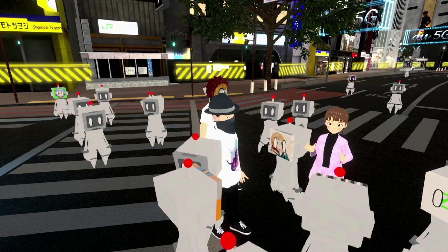 「＃渋谷攻殻NIGHT by au 5G」の様子。