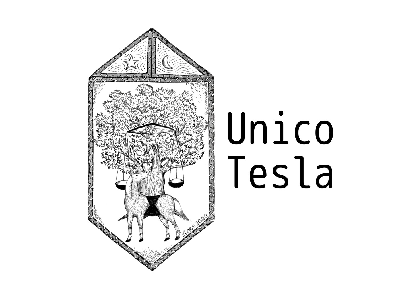 「Unico Tesla」ロゴ