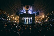 amazarashi「朗読演奏実験空間“新言語秩序”」の様子。