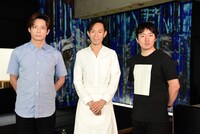 左から黒木啓司、クロッサムモリタオーナー兼シェフの森田隼人氏、TASTE LOCAL代表・篠塚孝哉氏。