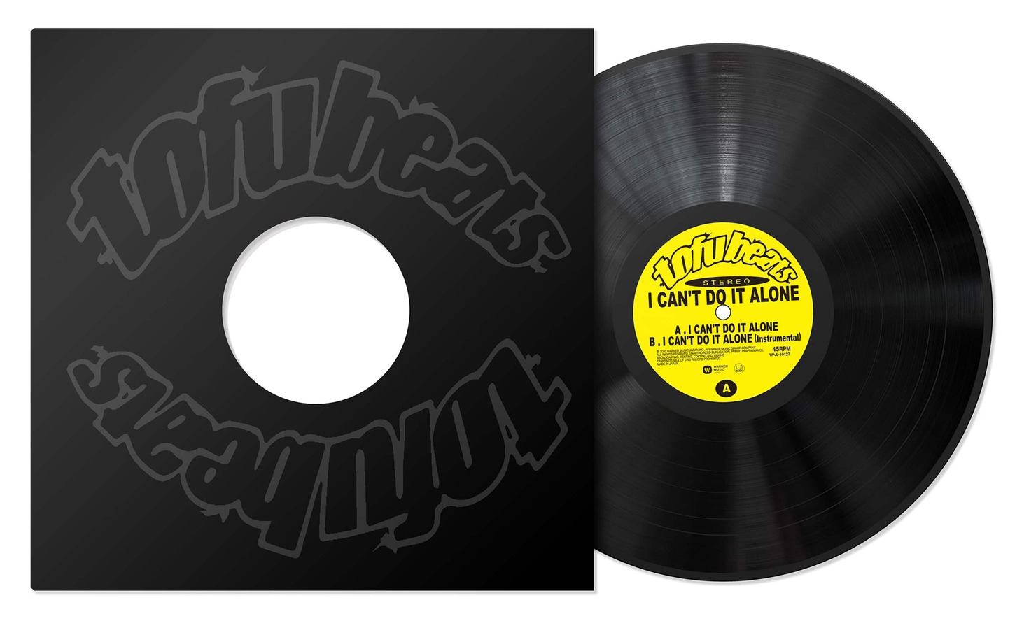 tofubeats「I CAN'T DO IT ALONE」アナログ盤ジャケットと盤面。