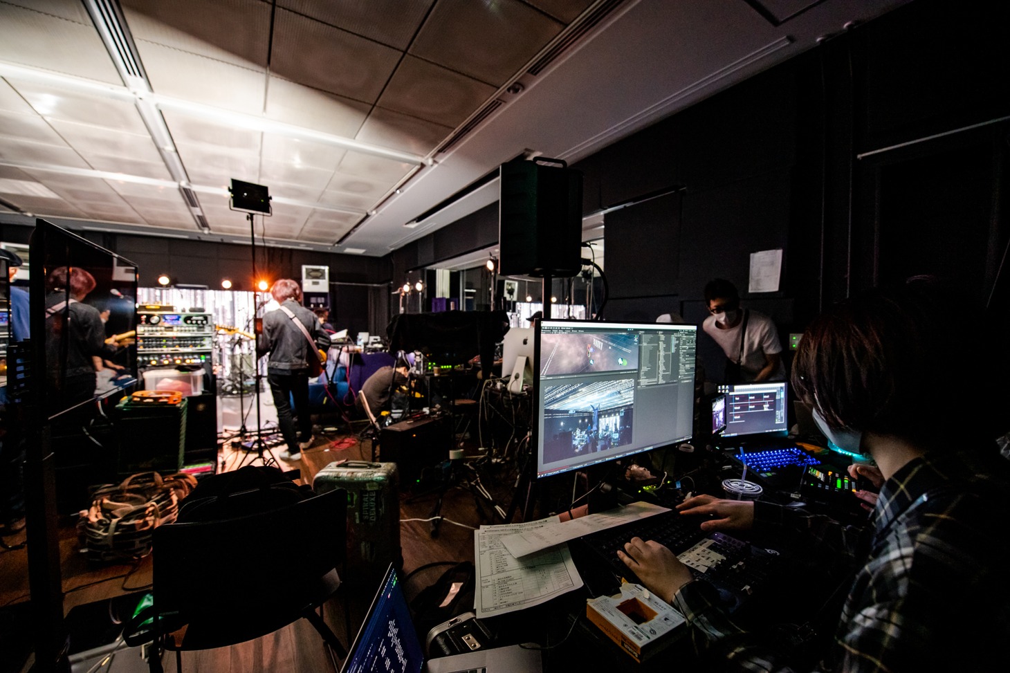 IAF ＆ DOMMUNE Presents FISHMANS AR LIVE「INVISIBILITY」リハーサルの様子。