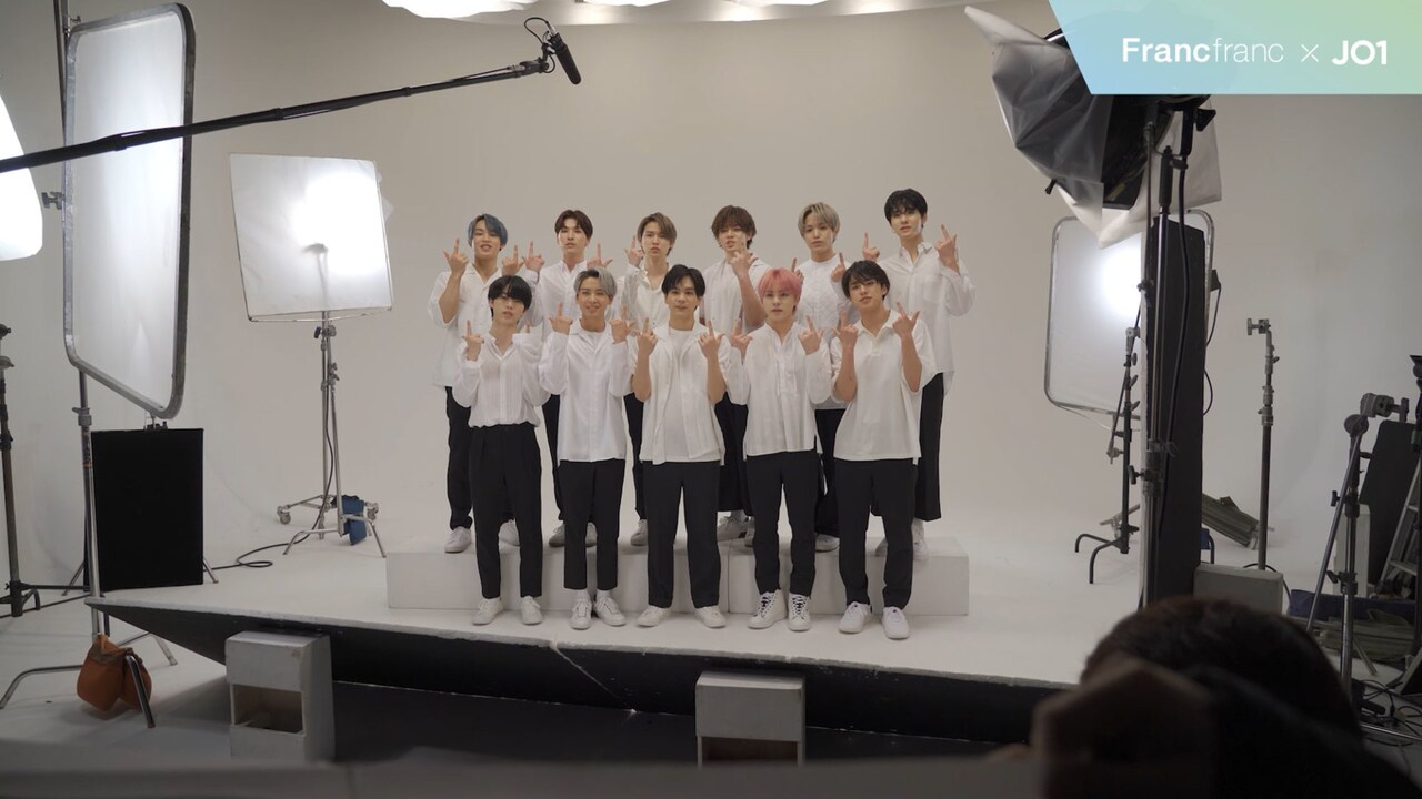JO1×Francfranc小型扇風機メイキング映像＆コメント到着、川尻蓮「僕は1台、豆は3台」