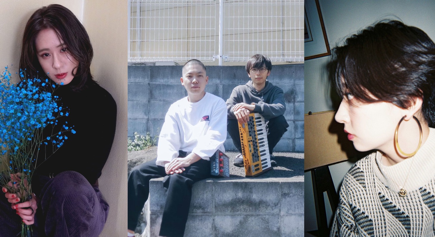 左から城戸あき子（ex. CICADA）、ODOLA、鈴木真海子（chelmico）。