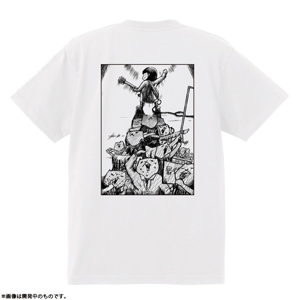 LIVE IS LIFE フテネコver. Tシャツの表面。