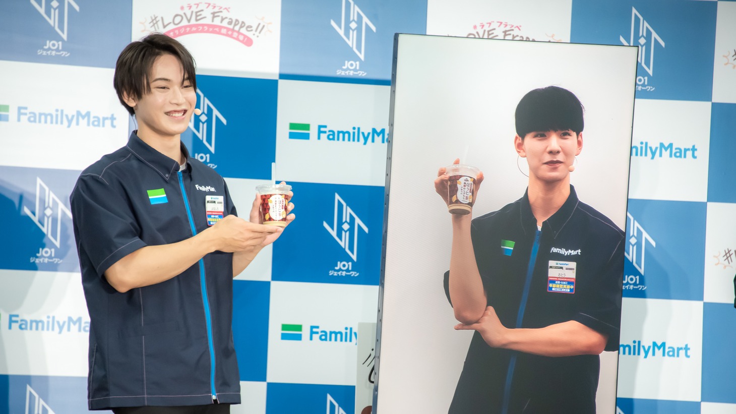 左からJO1の與那城奨、佐藤景瑚。