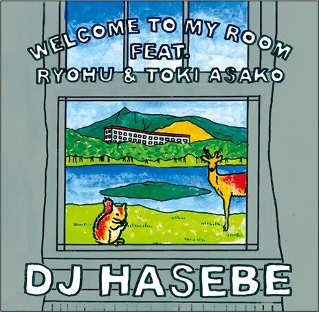 DJ HASEBE「Welcome to my room feat. Ryohu & 土岐麻子」配信ジャケット