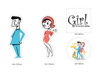 "Girl" ステッカー