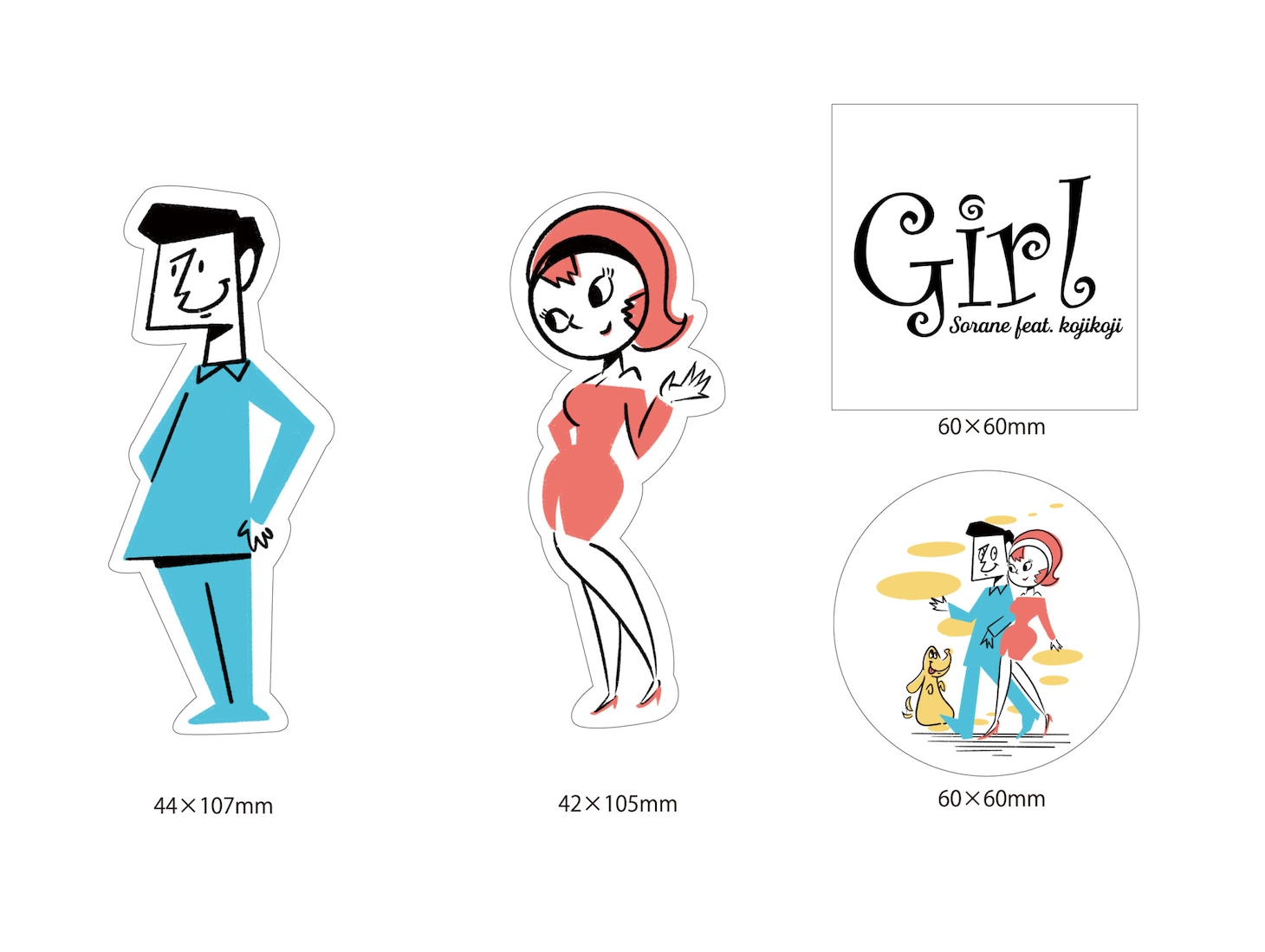 "Girl" ステッカー