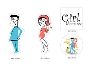 "Girl" ステッカー