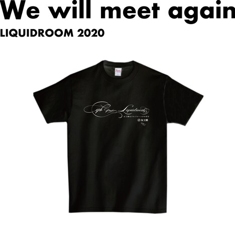 LIQUIDROOM×女王蜂「女王蜂はリキッドルームがお好き T-shirts」(黒)