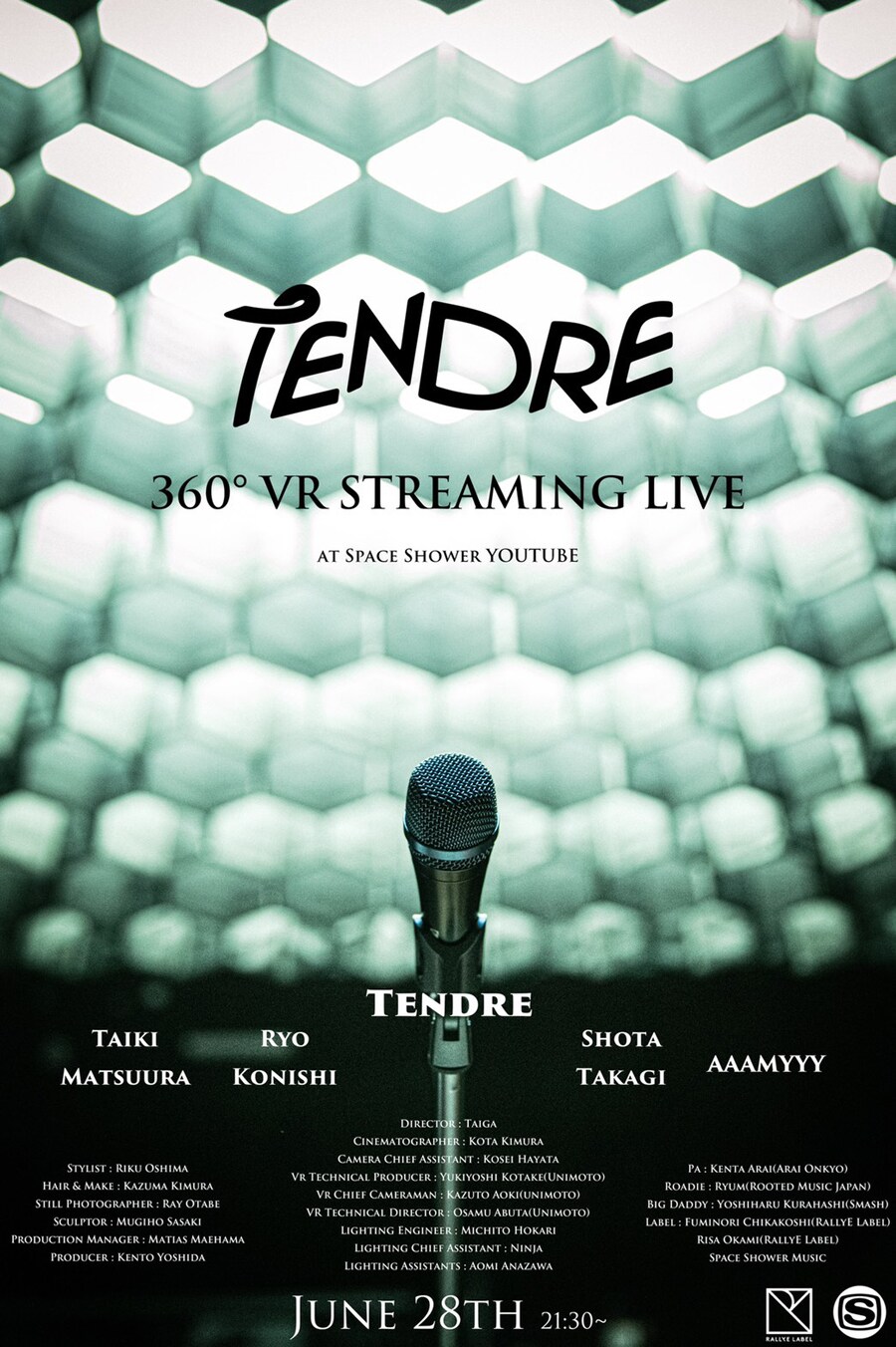 TENDREが360°楽しめるVRライブ配信、4カ月ぶりのバンド編成で