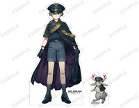 MILGRAM-ミルグラム-に登場するエス、ジャッカロープの等身大パネル。