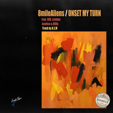 8mileAliens「ONSET MY TURN(feat. OZK, Klllly, cstdam & Juzohse)」配信ジャケット