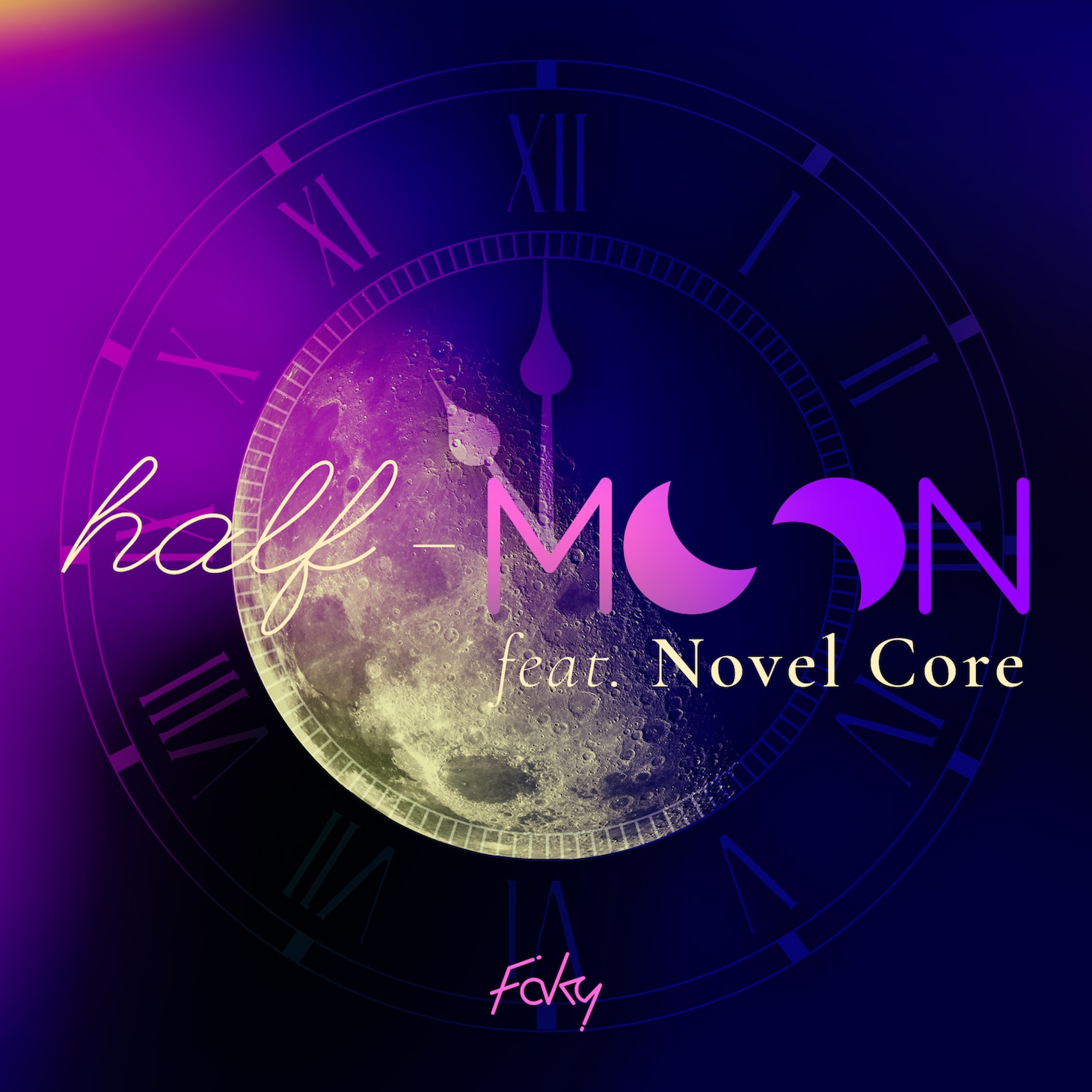FAKY「half-moon feat. Novel Core」配信ジャケット