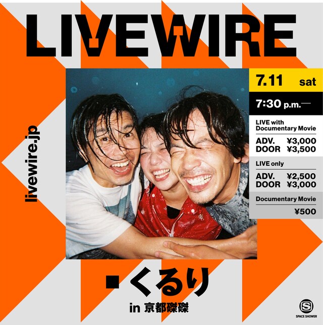 「LIVEWIRE くるり in 京都磔磔」告知ビジュアル