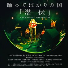 「踊ってばかりの国『潜伏』Live Viewing at LIQUIDROOM」告知ビジュアル