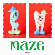 chelmico「maze」通常盤ジャケット