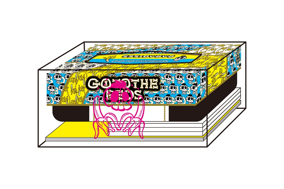 「GO TO THE BEDS & PARADISES -LUXURY TISSUE BOX-」パッケージサンプル