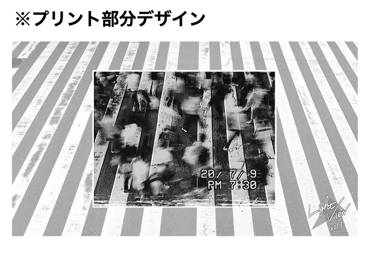 「LIGHT VIEW」オリジナルTシャツのプリントデザイン