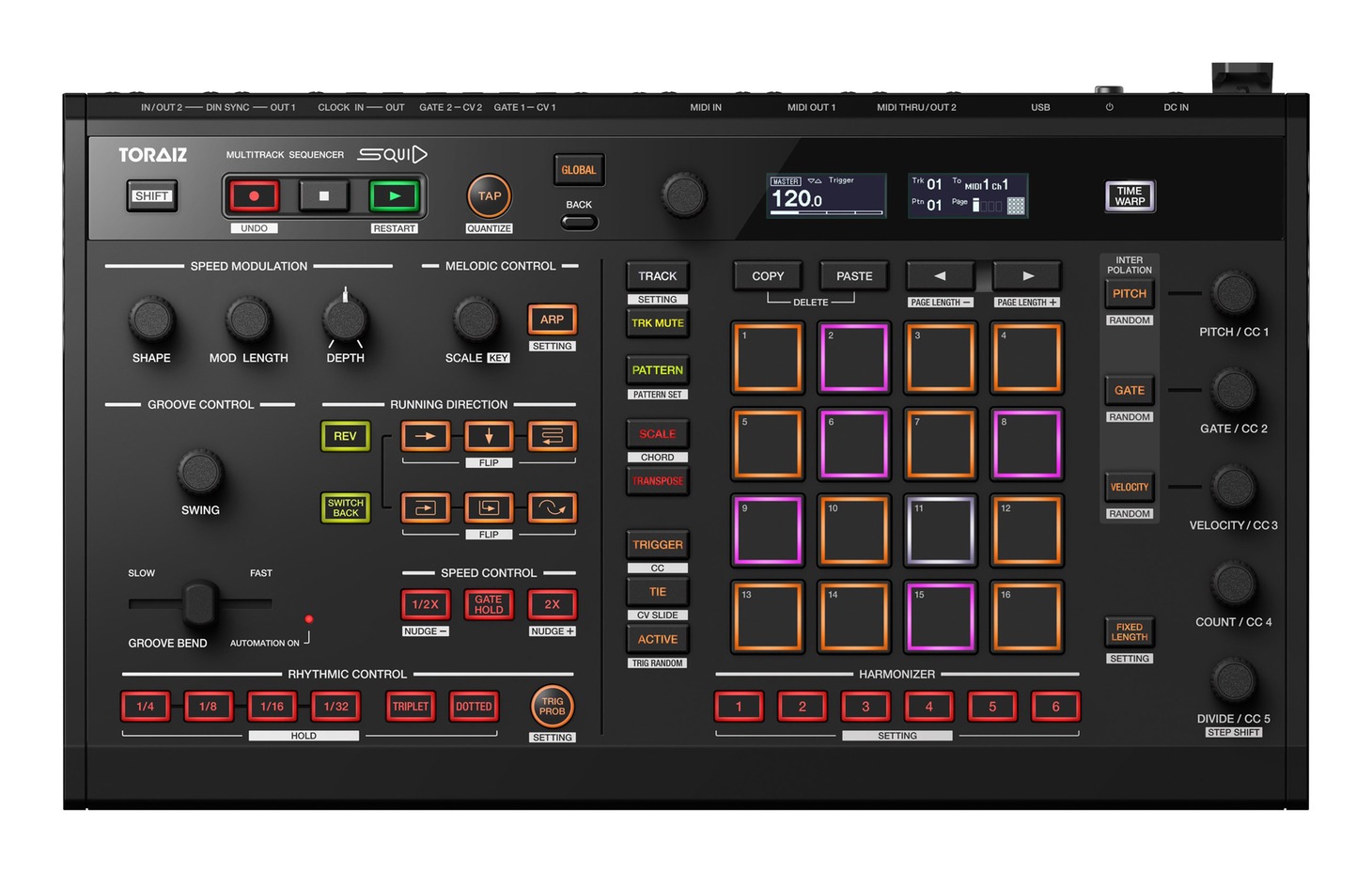 Pioneer DJ 「TORAIZ SQUID」マルチトラックシーケンサー