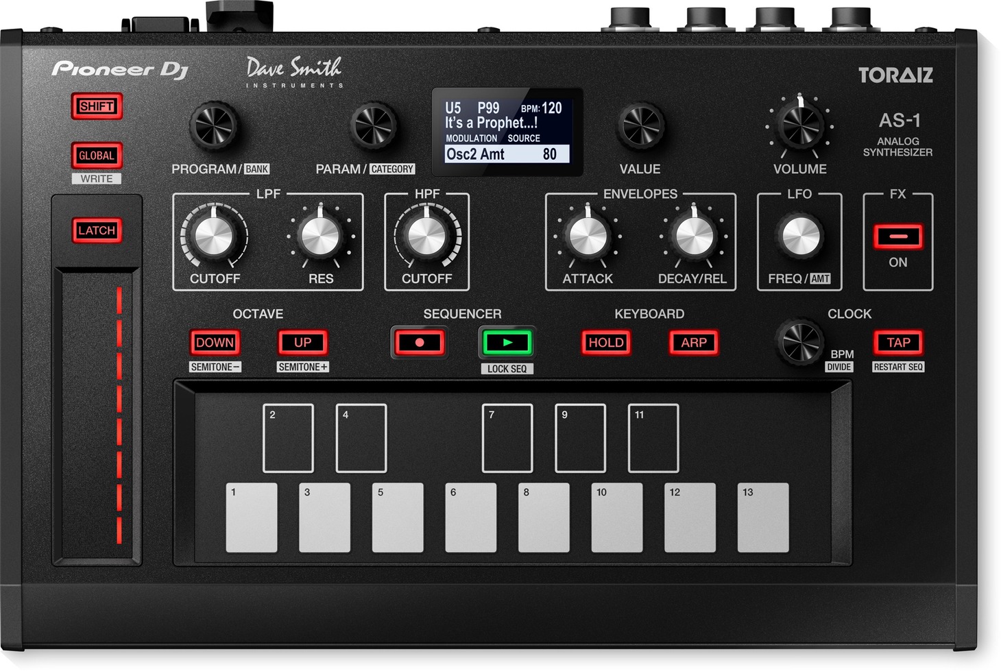 Pioneer DJ 「TORAIZ AS-1」モノフォニック アナログ シンセサイザー