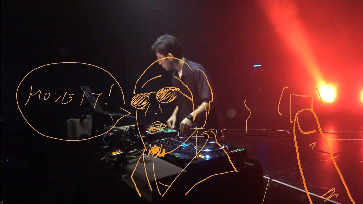 tofubeatsによるライブセットの配信画面。