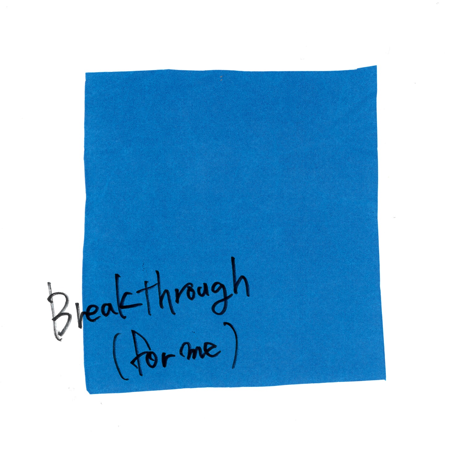 in the blue shirt「Breakthrough (for me)」配信ジャケット
