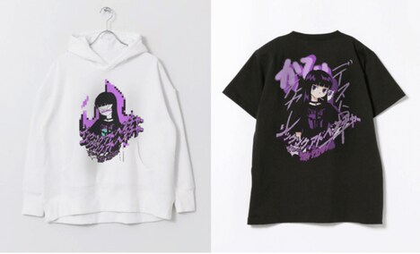 クラウドファンディングのリターンとして用意されるパーカー、Tシャツのデザイン。