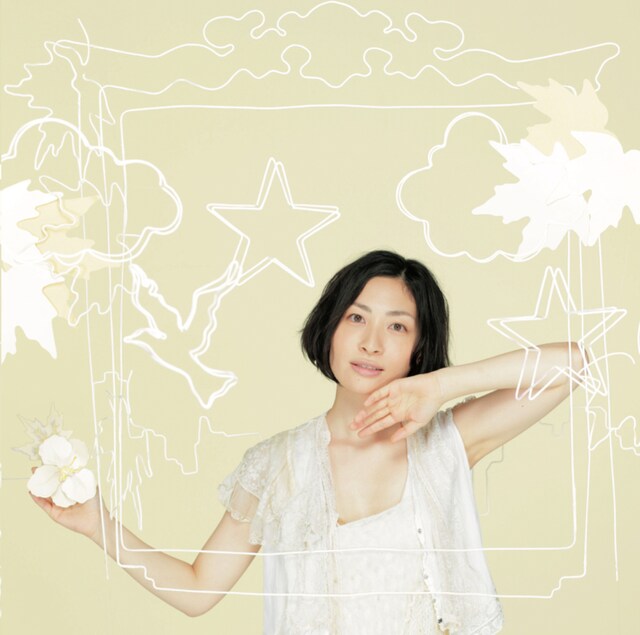 坂本真綾「DOWN TOWN / やさしさに包まれたなら」アナログ盤ジャケット
