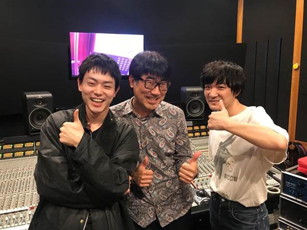 左から菅田将暉、亀田誠治、石崎ひゅーい。