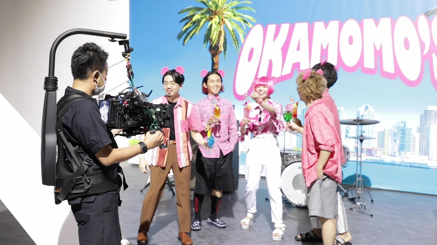 「アイアムモモ」の撮影風景。