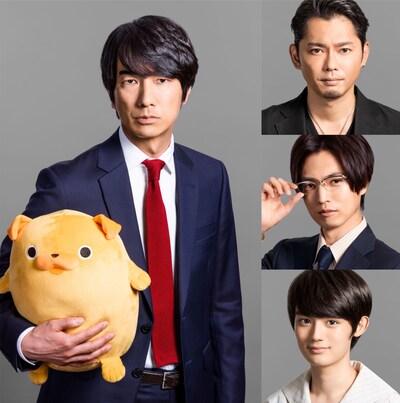 「おじさんはカワイイものがお好き。」の出演者。左から眞島秀和、今井翼、桐山漣、藤原大祐。