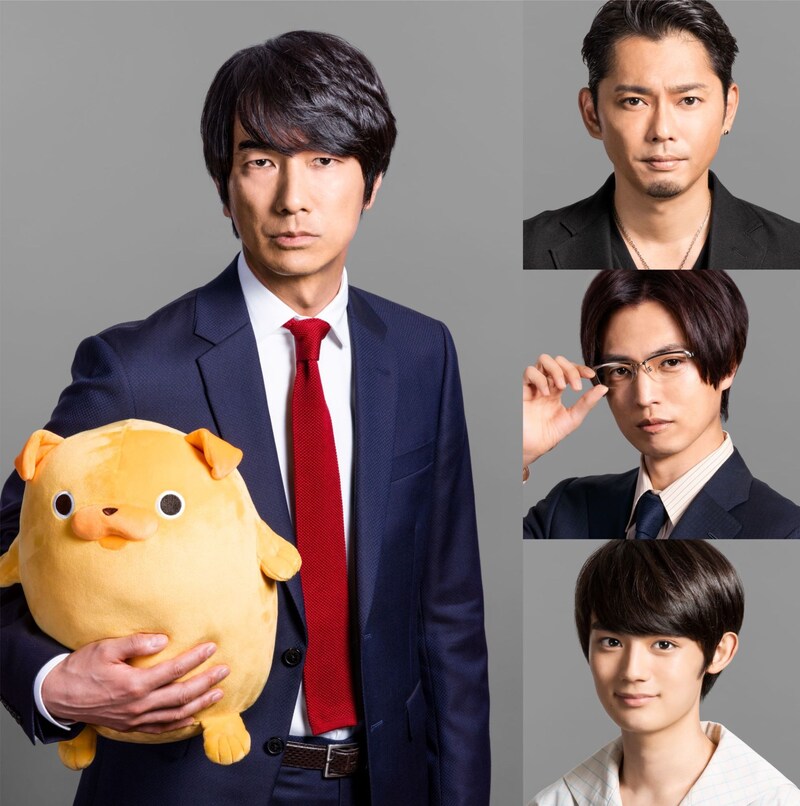 「おじさんはカワイイものがお好き。」の出演者。左から眞島秀和、今井翼、桐山漣、藤原大祐。