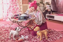 最上もがが扮するリアルモモ。