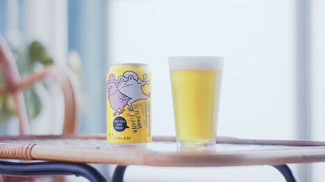 FLOWER FLOWERと「僕ビール君ビール」がコラボレーションしたデザイン缶。