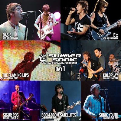「SUMMER SONIC 2020 ARCHIVE FESTIVAL-vol.2-」DAY 1出演者一覧。