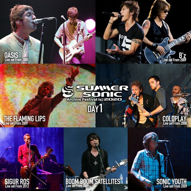 「SUMMER SONIC 2020 ARCHIVE FESTIVAL-vol.2-」DAY 1出演者一覧。